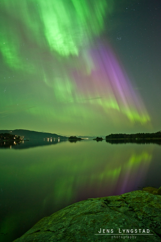 The northern lights over Nesje, Norway